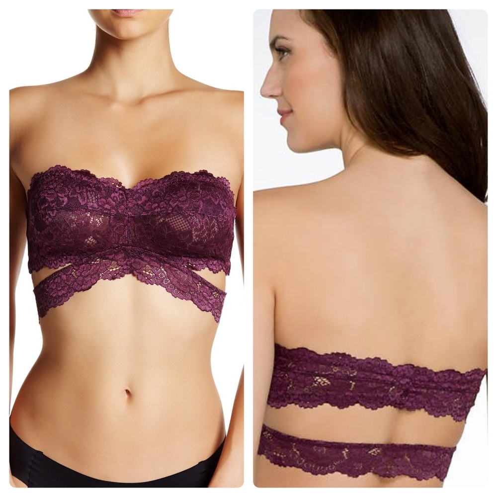 NWT Free People Deep In the Dark Lace Bandeau XS